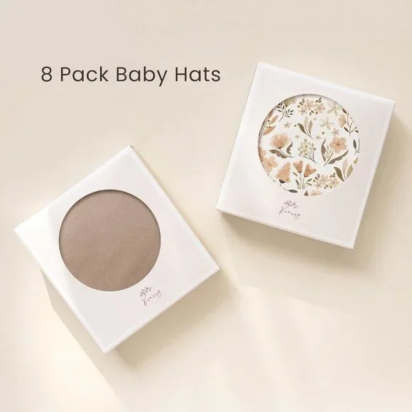 ⭐ Konssy 8-Pack Baby Hats Soft Knot Beanies for Newborn Girls & Boys 0-6M